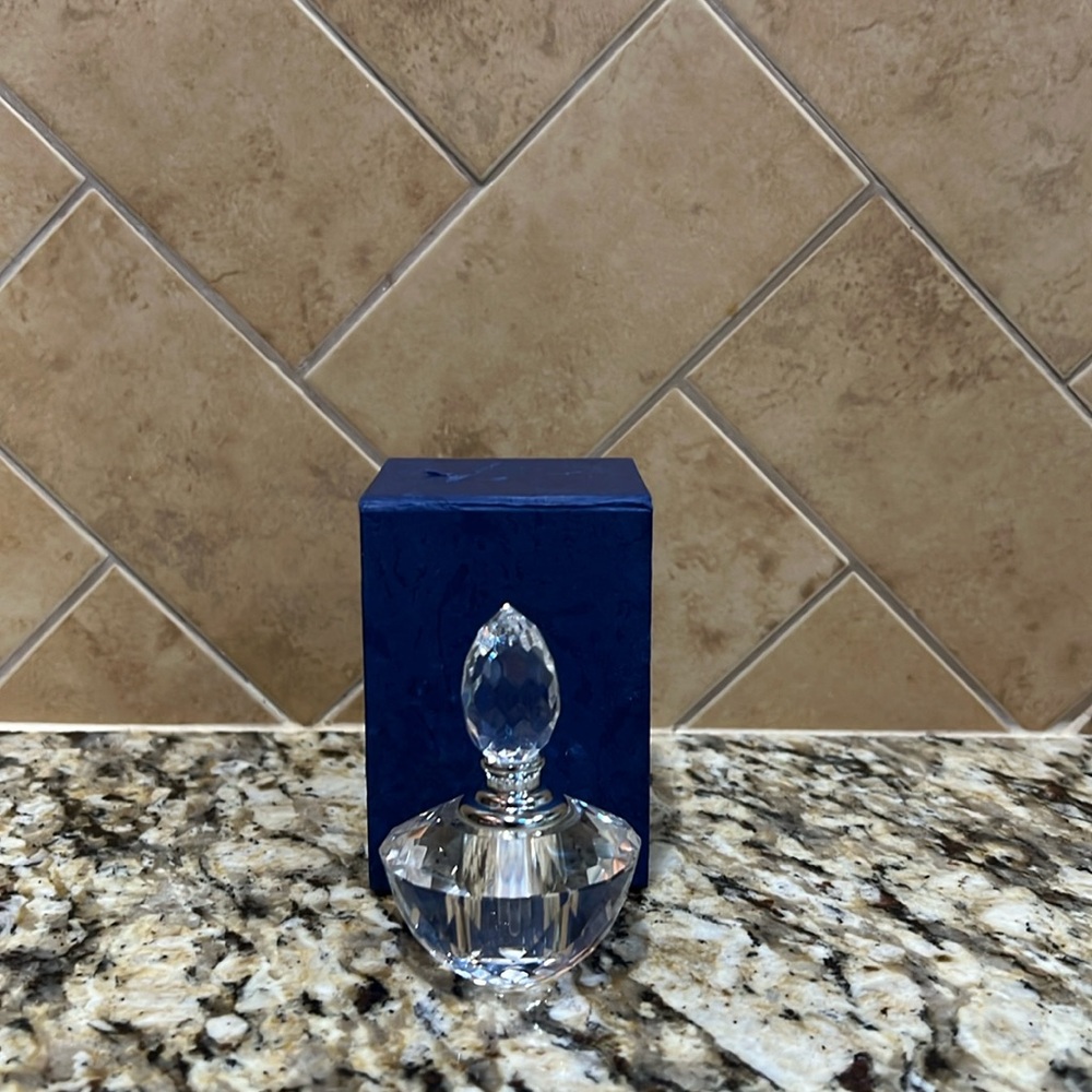 3 1/4 tall Crystal Perfume Bottle